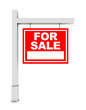 For sale banner on white background