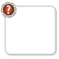 Poster - vector frame for any text with question mark