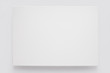 White canvas on stretcher on white wall, clipping path