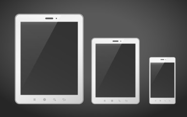 Wall Mural - device set that includes tablet and smart phone