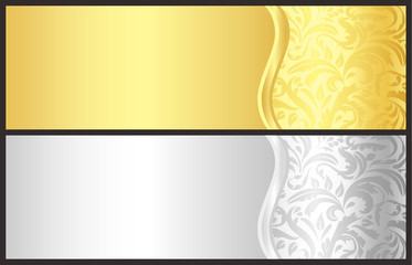 Wall Mural - Gold and silver gift certificate