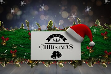 Poster - Composite image of cute cartoon santa claus