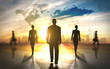 © bas121 - Global Business people team silhouettes