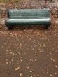 empty bench in autumn park