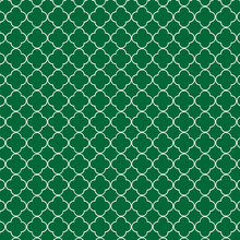 Green Quatrefoil Pattern
