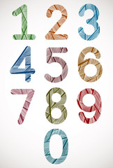 Poster - Retro style numbers.