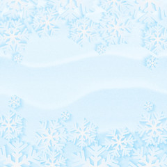 Poster - Winter snowy background with place for your text