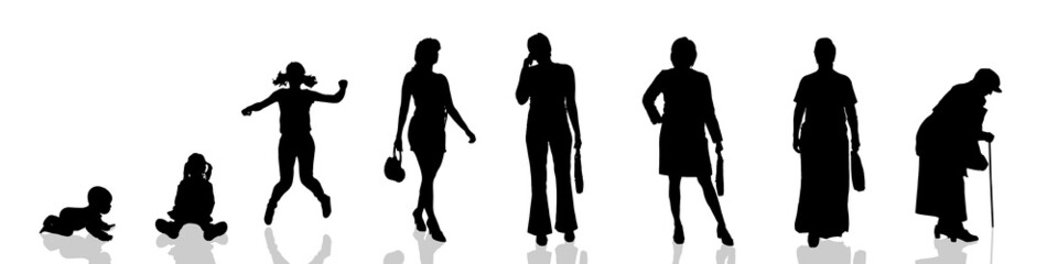 Vector silhouette of woman.