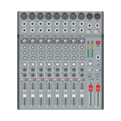 vector flat concert sound mixer knobs sliders inputs