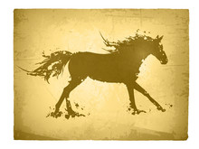 Abstract Vintage Horse