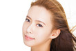 closeup Beautiful  young asian woman face