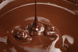 melted dark chocolate flow