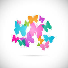 Wall Mural - Colorful Butterflies