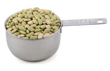 Wall Mural - Flageolet beans in a cup measure