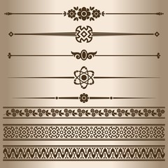 Design elements - dividing lines and ornaments.