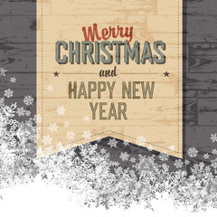 Wall Mural - Merry Christmas Design Template With Isolated Side.Vector