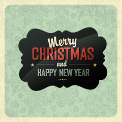 Poster - Christmas Greeting Vintage Poster. Vector