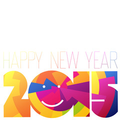 Aufkleber - Happy New Year 2015 Colorful Design