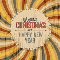 Wall Mural - Merry Christmas background with colorful rays