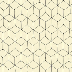 Aufkleber - Seamless repeating cubes hand-drawn pattern. Vector