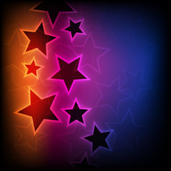 Papier Peint - Abstract glowing stars background