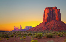 Monument Valley, USA Colorful Desert Sunrise