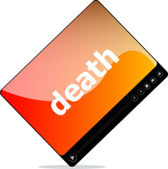 Poster - Video player for web with death word