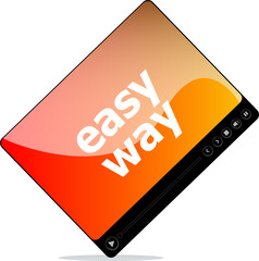 Poster - Video player for web with easy way word