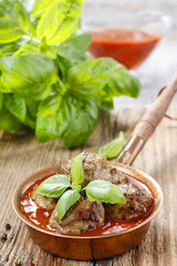 Canvas Print - Meatballs in tomato sauce