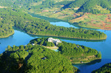 Fototapeta Pomosty - Fantastic landscape, eco lake, Vietnam travel