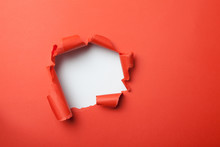 Red Paper With Hole
