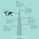Fototapeta Perspektywa 3d - Infographic template