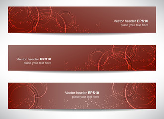 Poster - web header, set of vector banner, design with precise dimension