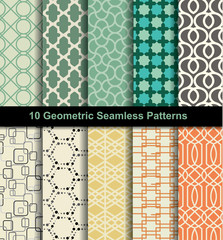 Wall Mural - set seamless pattern retro