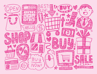 Wall Mural - doodle business background