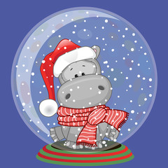 Wall Mural - Santa Hippo