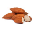 handful of almonds isolated