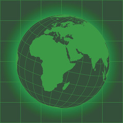 Wall Mural - Europe and Africa green