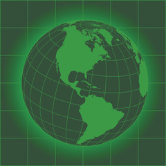 Wall Mural - North America green