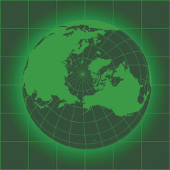 Wall Mural - Norh Pole green