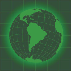 Wall Mural - South America green