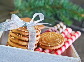 Canvas Print - biscuit sticks and cookies