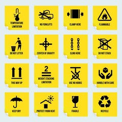 Wall Mural - Handling and packing symbols