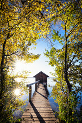 Wall Mural - old wooden boathouse