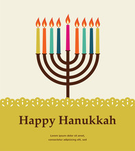 Happy Hanukkah, Jewish Holiday.
