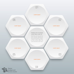 Poster - Honeycomb Structure, 6-step Chart #Vector Graphics