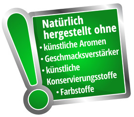 Sticker - Natürlich hergestellt