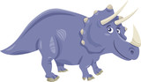 Fototapeta Dinusie - triceratops dinosaur cartoon illustration