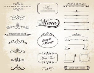 Vector Vintage Ornament Divide Border