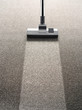 Vacuum cleaner on a carpet with an extra clean strip